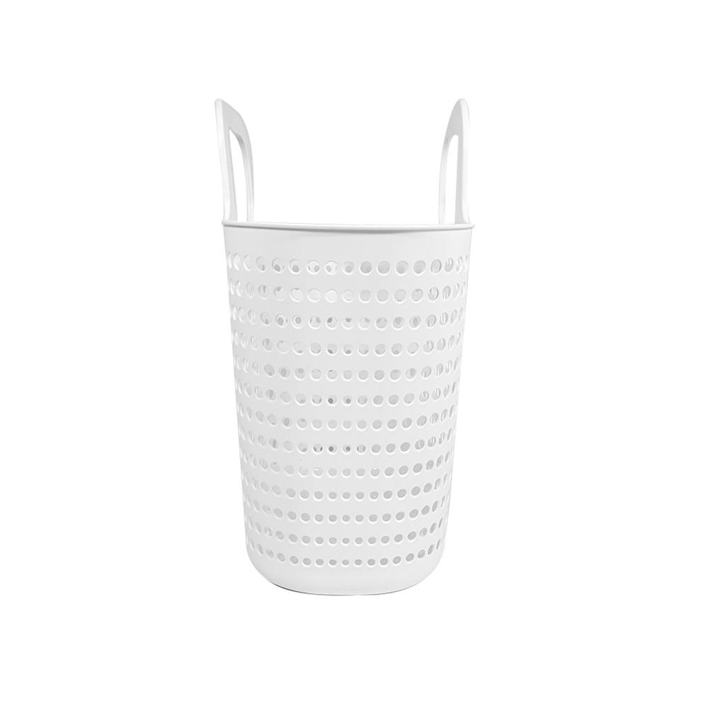 ตะกร้าผ้าเหลี่ยมหูหิ้ว PLIM BUBBLE SIZE M สีขาว