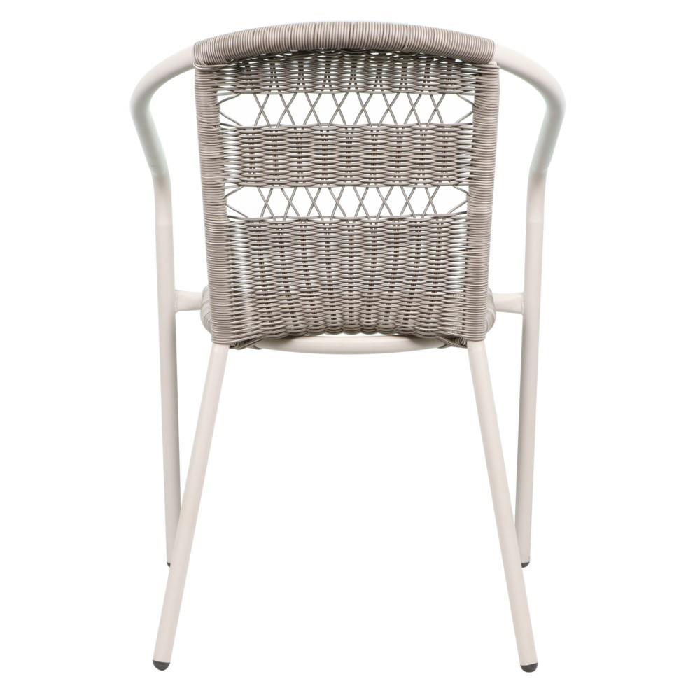 เก้าอี้หวายเทียม SPRING WICKER X สีเทาอ่อน