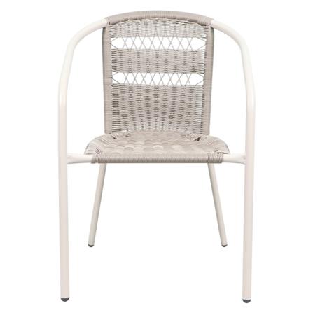 เก้าอี้หวายเทียม SPRING WICKER X สีเทาอ่อน