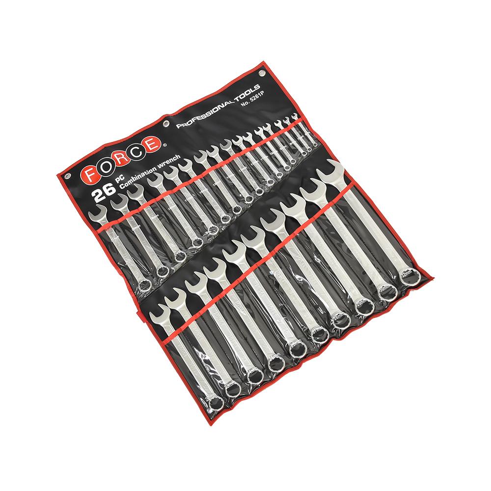 ประแจแหวนข้างปากตาย FORCE 26 ชิ้น/ชุด