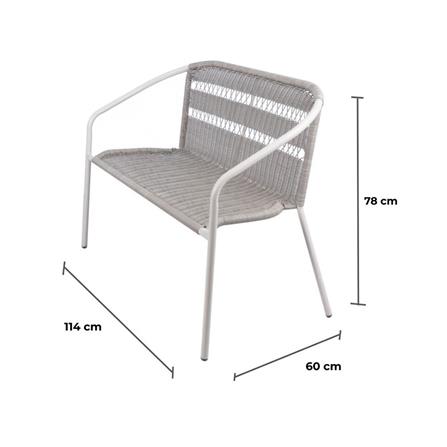 ม้านั่งสนามหวายเทียม SPRING WICKER สีเทาอ่อน_6