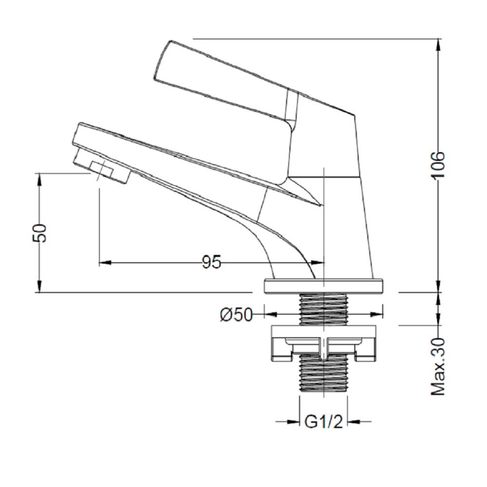 ก๊อกอ่างล้างหน้า HAFELE 495.62.029 สีโครม