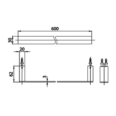 ราวแขวนผ้า COTTO CT0275 (HM) สีโครม_1
