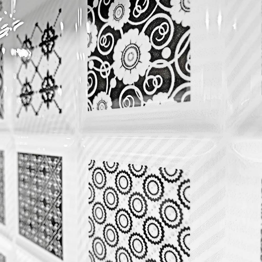 กระเบื้องผนัง 30x45 ซม. TARA ครีดกลาง ขาว-ดำ II 0.81M2