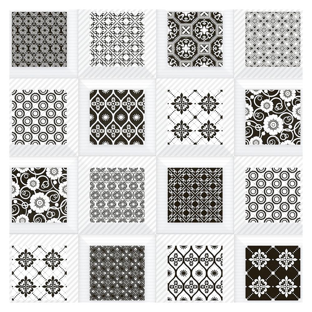 กระเบื้องผนัง 30x45 ซม. TARA ครีดกลาง ขาว-ดำ II 0.81M2