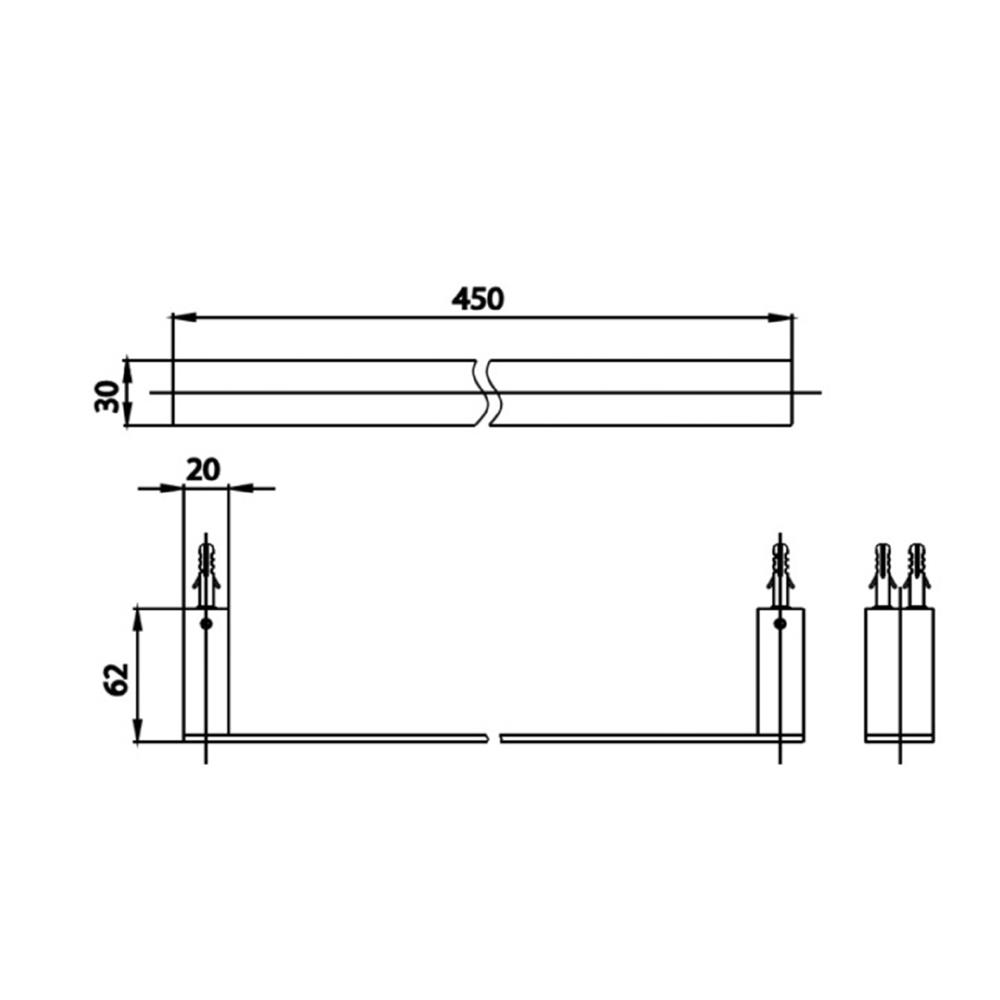 ราวแขวนผ้า COTTO CT0274(HM) สีโครม