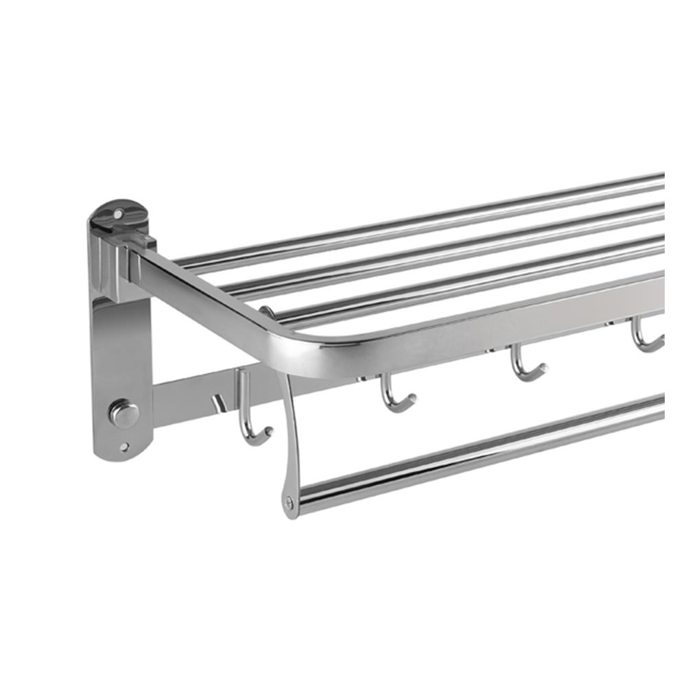 ชั้นวางพร้อมราว RASLAND B41011 สีโครม