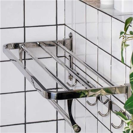 ชั้นวางพร้อมราว RASLAND B41011 สีโครม_3