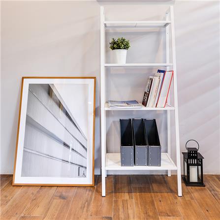 ชั้นวางของโล่งเหล็ก 4 ชั้น CTREND สีขาว_2