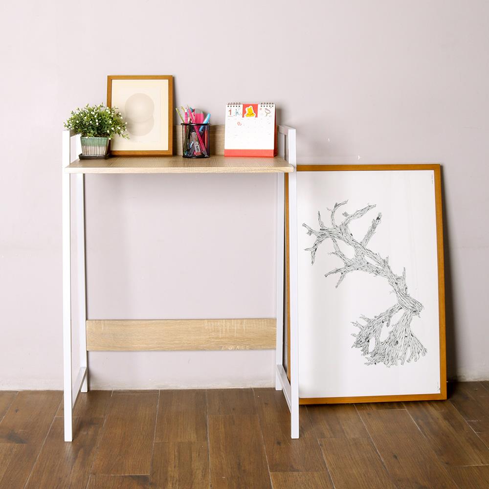 โต๊ะทำงานไม้ CTREND GR-002 64 ซม. สีบีช/ขาว