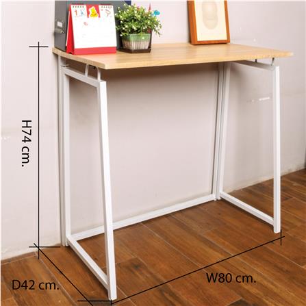 โต๊ะทำงานไม้ CTREND GR-010 80x42x74 ซม. สีขาว_2