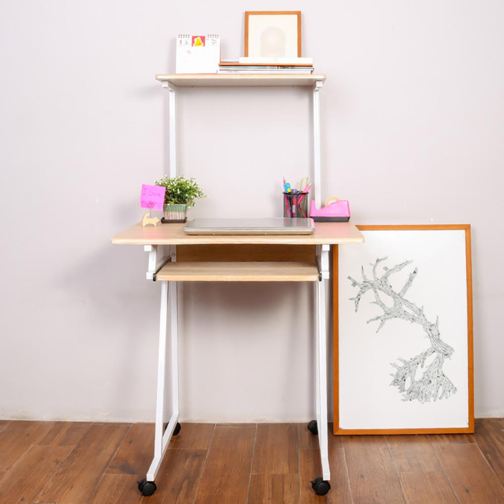 โต๊ะทำงานไม้ CTREND GR-004 สีธรรมชาติ/ขาว