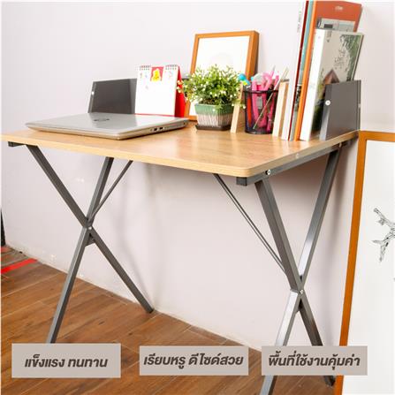 โต๊ะทำงานไม้ CTREND GR-003 สีไม้ธรรมชาติ/เทา_5