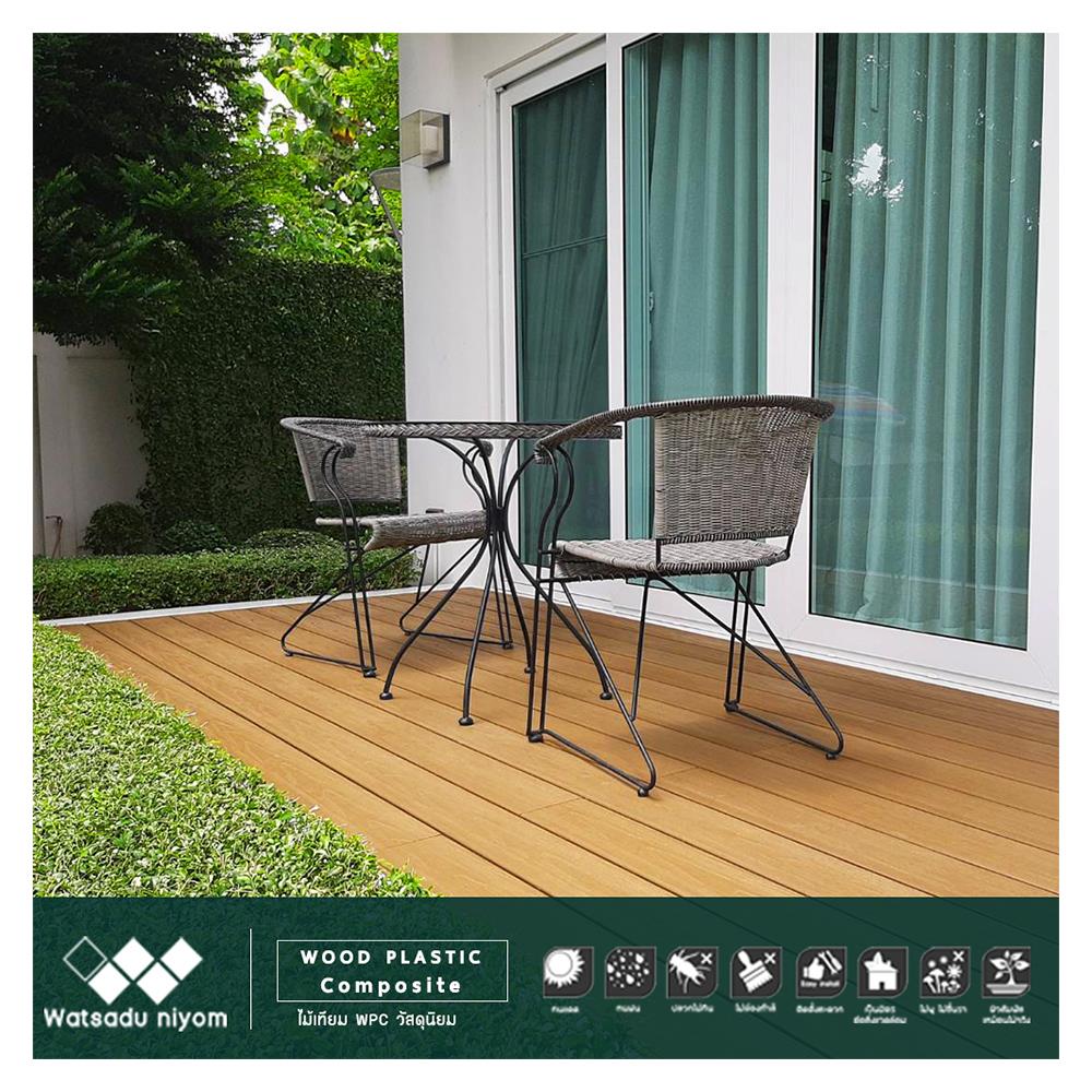 ไม้พื้นภายนอก WATSADUNIYOM TIMELESS  13.5X240X2.5 ซม. สีไม้สัก