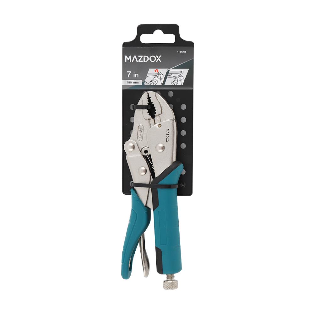 คีมล็อกปากโค้ง CRV MAZDOX W031094 7 นิ้ว