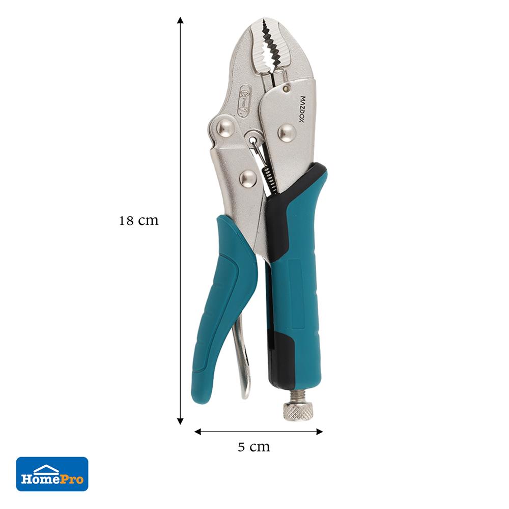 คีมล็อกปากโค้ง CRV MAZDOX W031094 7 นิ้ว