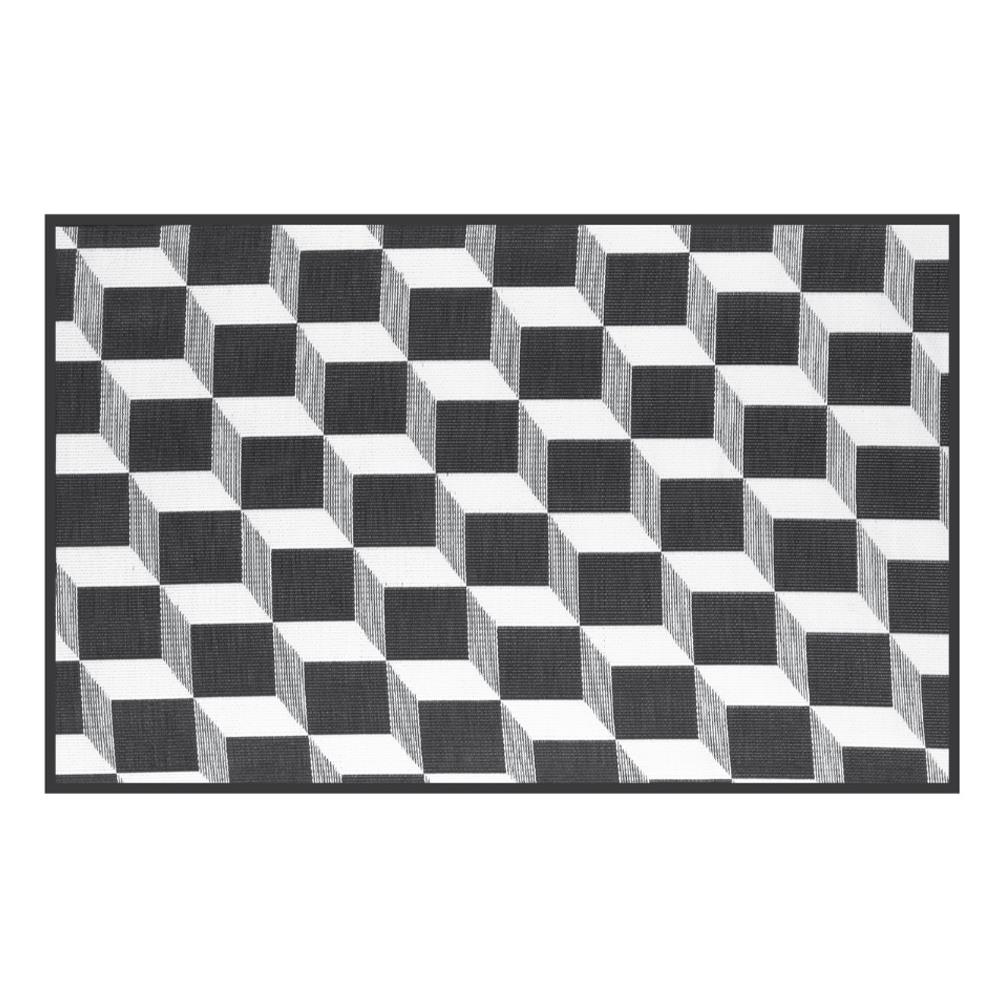 เสื่ออเนกประสงค์ MAT-ER TILES 3D Size M 150x240 ซม. สีดำ/ขาว