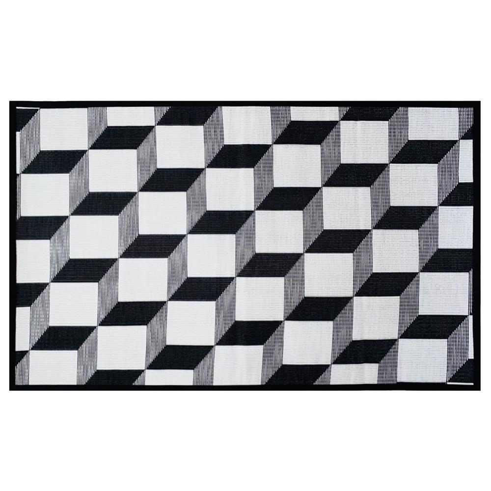 เสื่ออเนกประสงค์ MAT-ER TILES 3D Size M 150x240 ซม. สีดำ/ขาว