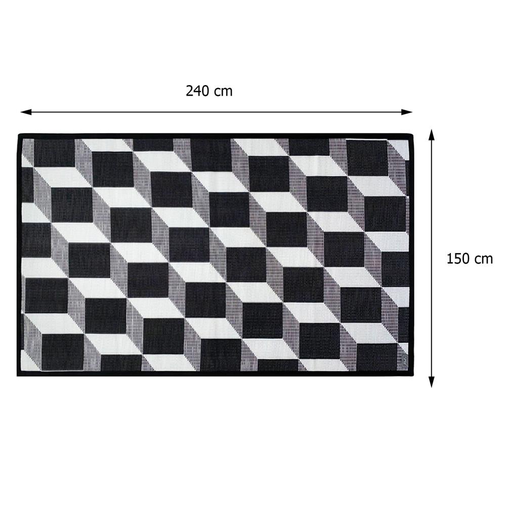 เสื่ออเนกประสงค์ MAT-ER TILES 3D Size M 150x240 ซม. สีดำ/ขาว