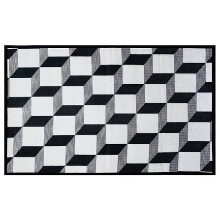 เสื่ออเนกประสงค์ MAT-ER TILES 3D Size M 150x240 ซม. สีดำ/ขาว_2