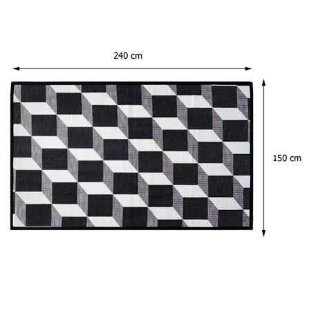 เสื่ออเนกประสงค์ MAT-ER TILES 3D Size M 150x240 ซม. สีดำ/ขาว_4