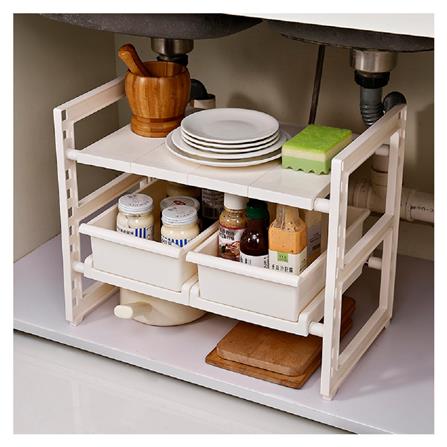 ชั้นวางของใต้ซิงค์ 2 ชั้นปรับได้ มีลิ้นชัก EKONO_4