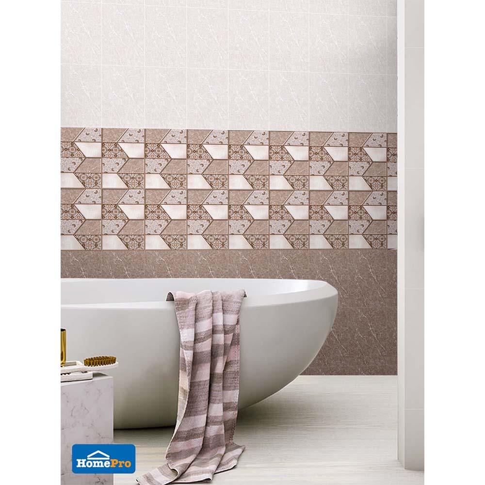 กระเบื้องผนัง 25x40 ซม. เอลิซ่า ไลท์ บราวน์