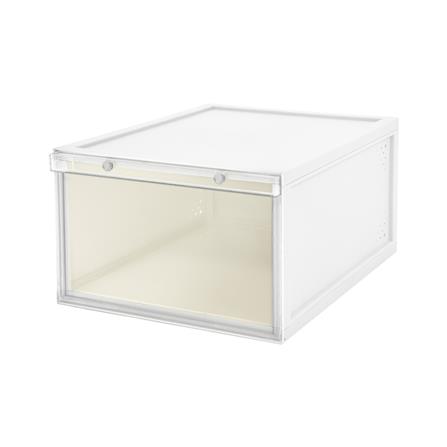 กล่องรองเท้า STACKO MAGNETIC LOCK MONO 28X37X18.3 ซม. สีขาว