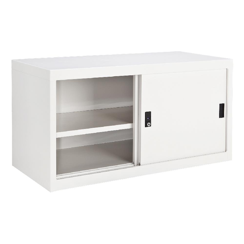 ตู้เหล็กบานเลื่อนทึบ KIOSK USB-1 สีขาว