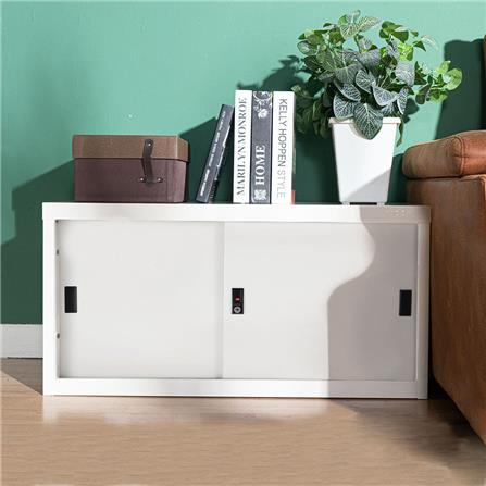 ตู้เหล็กบานเลื่อนทึบ KIOSK USB-1 สีขาว_3