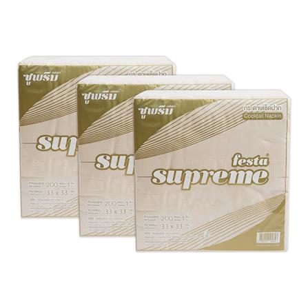 กระดาษเช็ดปาก FESTA SUPREME แพ็ก 3 ชิ้น สีน้ำตาล_0