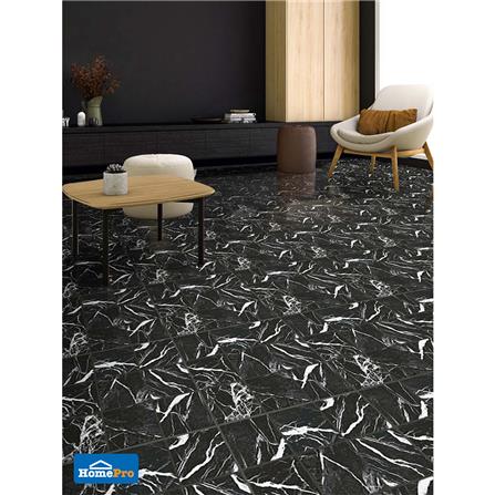 กระเบื้องพื้นพอร์ซเลน  16x16 นิ้ว COTTO อิลลูชั่นมาร์เบิล ดำ PM 0.96M2_3