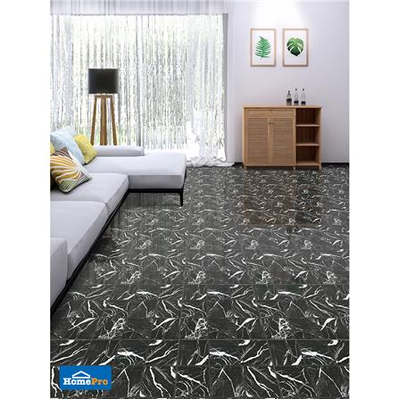 กระเบื้องพื้นพอร์ซเลน  16x16 นิ้ว COTTO อิลลูชั่นมาร์เบิล ดำ PM 0.96M2_5