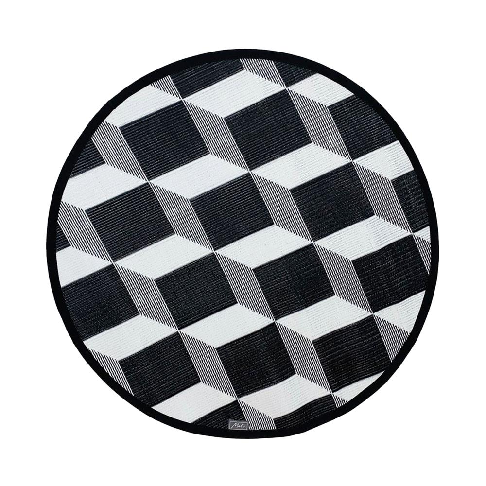 เสื่ออเนกประสงค์ MAT-ER TILES 3D 150x150 ซม. สีขาว-ดำ