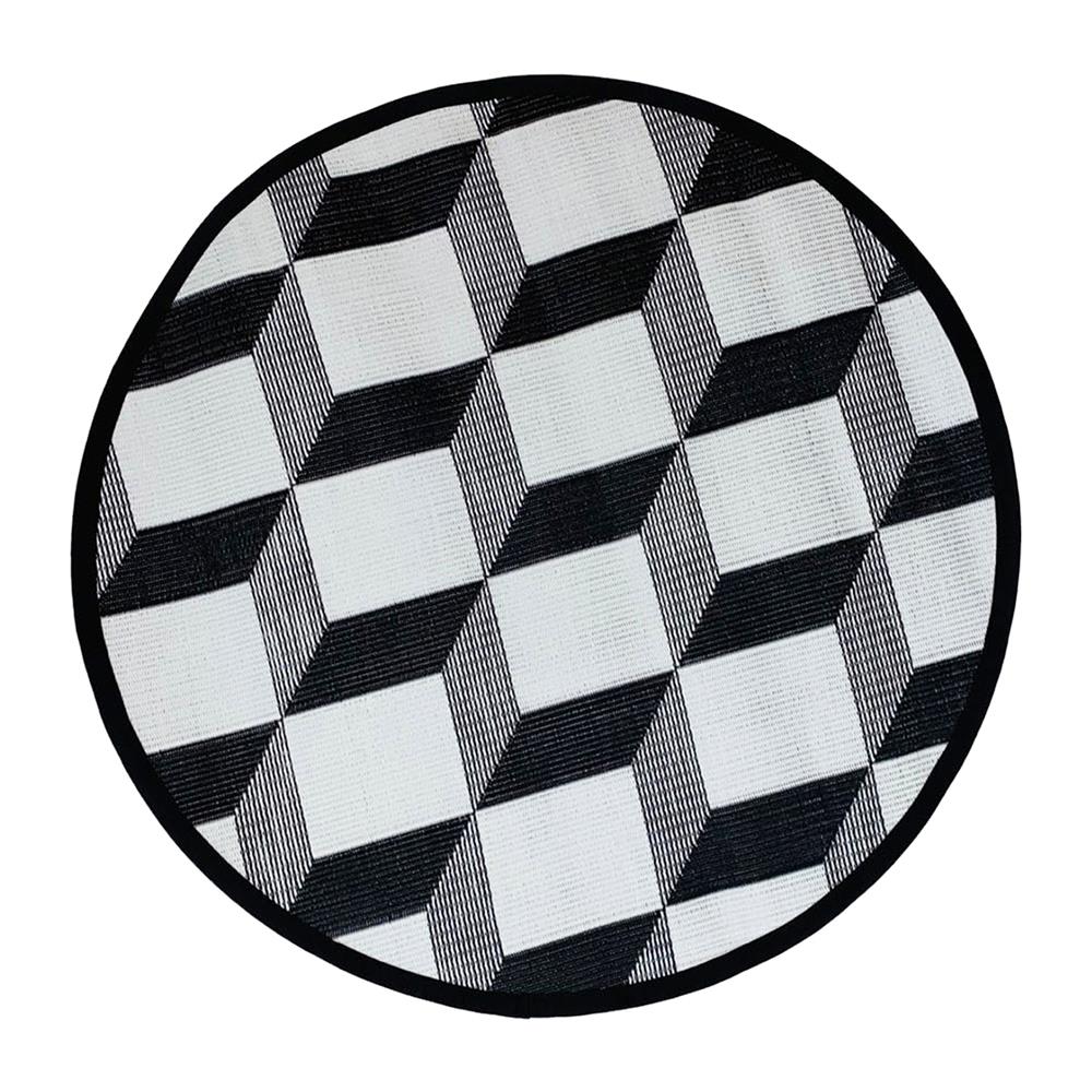 เสื่ออเนกประสงค์ MAT-ER TILES 3D 150x150 ซม. สีขาว-ดำ