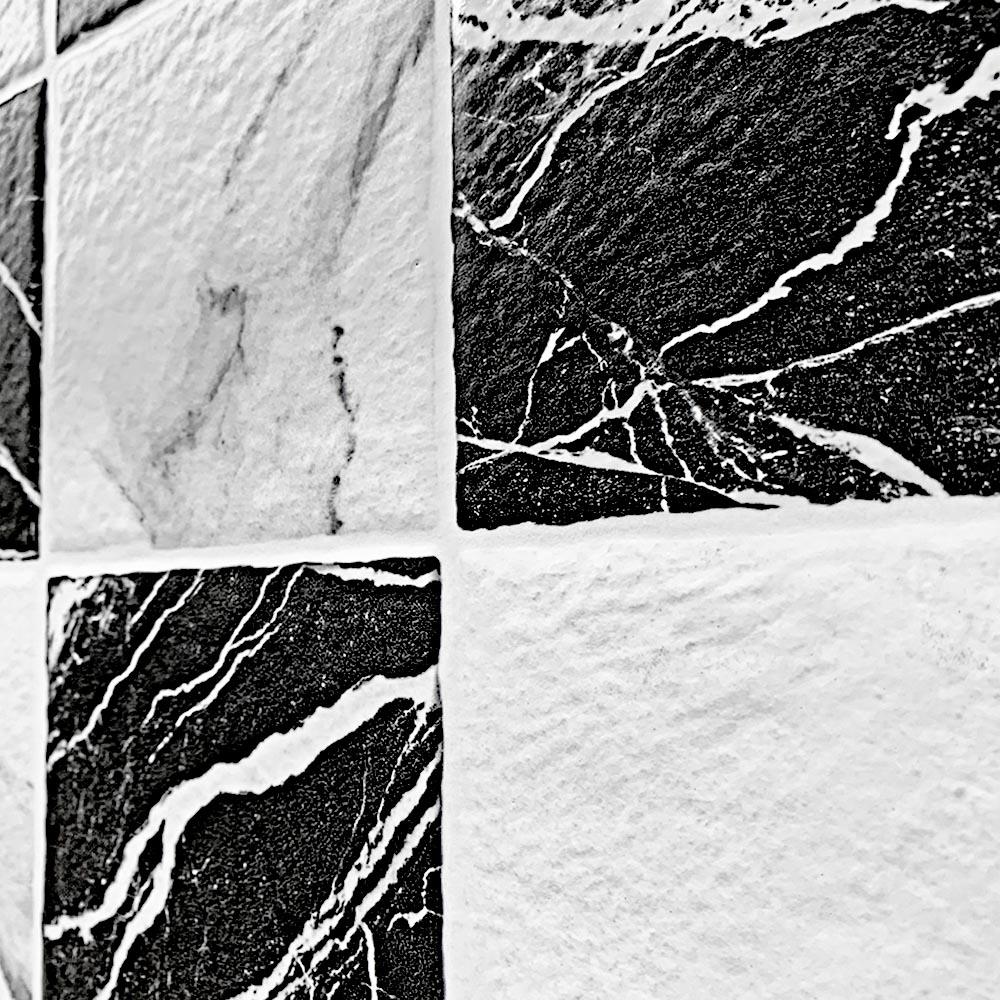 กระเบื้องพื้นพอร์ซเลน  16x16 นิ้ว COTTO เชส มาร์เบิลมิกซ์ ขาว ดำ HYG