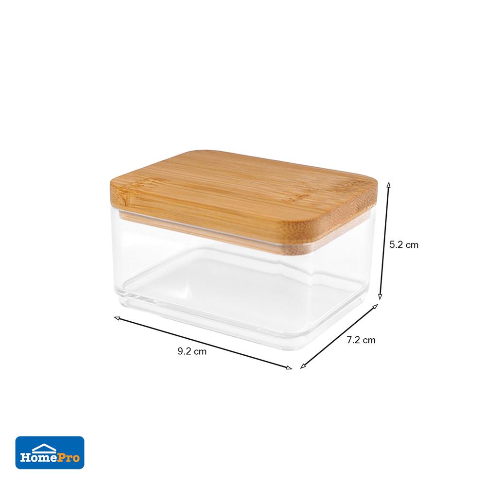 กล่องใสฝาไม้ STACKO MOKU BB01051 7.2x9.2x5.2 ซม.