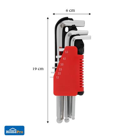 ประแจหกเหลี่ยมหัวบอล MATALL HKW9PCM-A 9 ชิ้น/ชุด_4