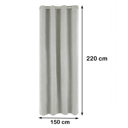 ผ้าม่าน EYELET HOME LIVING STYLE HAZA UV 150X220 ซม. สีเทา_8