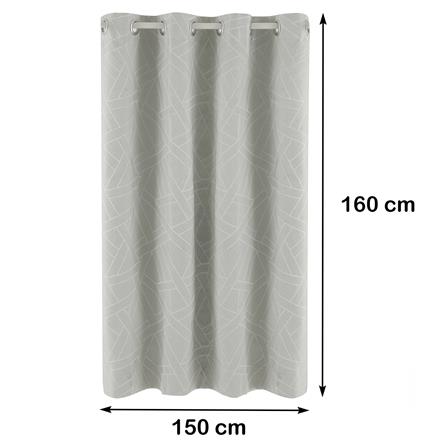 ผ้าม่าน EYELET HOME LIVING STYLE HAZA UV 150X160 ซม. สีเทา_8