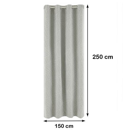 ผ้าม่าน EYELET HOME LIVING STYLE HAZA UV 150X250 ซม. สีเทา_8