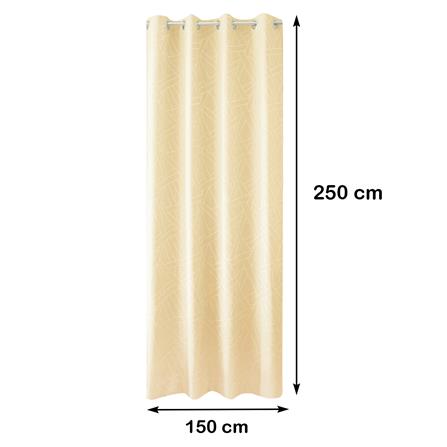 ผ้าม่าน EYELET HOME LIVING STYLE HAZA UV 150X250 ซม. สีครีม_8