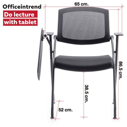 เก้าอี้สำนักงาน OFFICEINTREND DO LECTURE CHAIR TABLET สีดำ_3