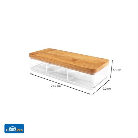 กล่องใสฝาไม้ STACKO MOKU BB01023 9.2x21.2x5.1 ซม._2