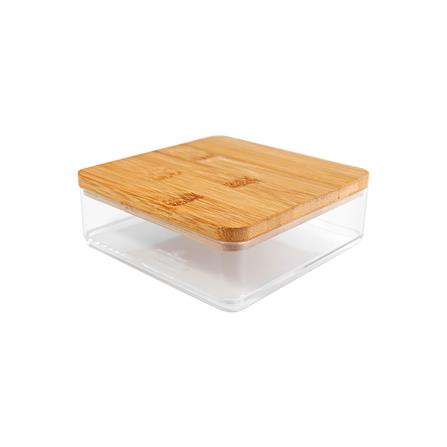 กล่องใสฝาไม้ STACKO MOKU BB01161 13.5x13.5x5 ซม._0