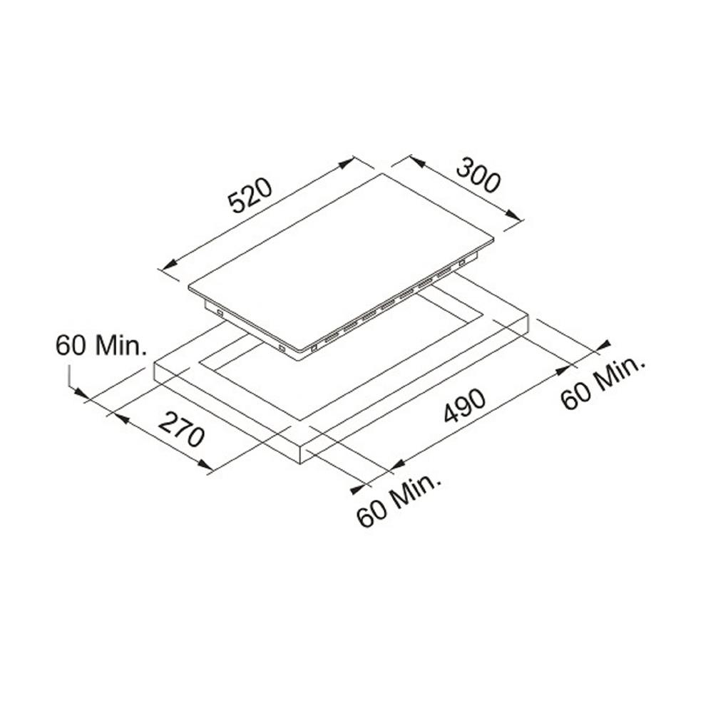 เตาฝังเซรามิก FRANKE FHR302CTDBK 30 ซม.