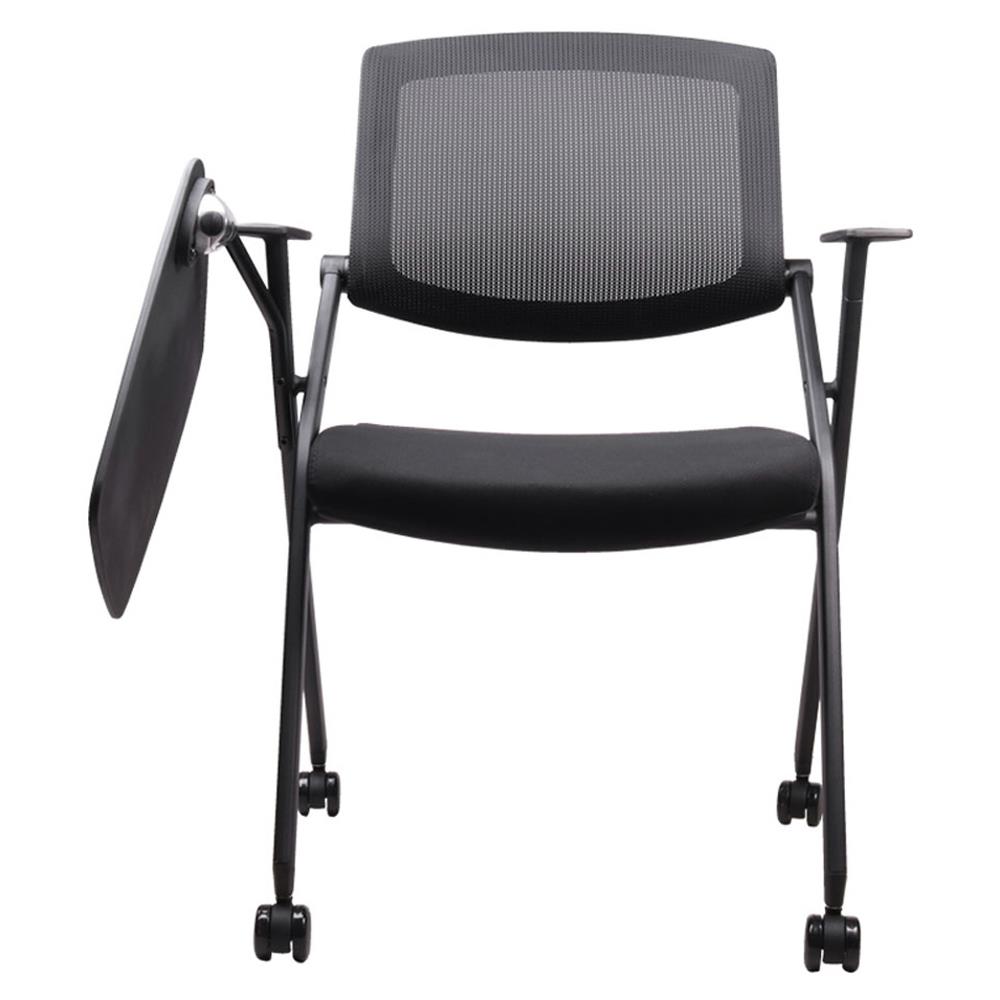 เก้าอี้สำนักงาน OFFICEINTREND DO LECTURE CHAIR WITH TABLET AND CASTORS สีดำ