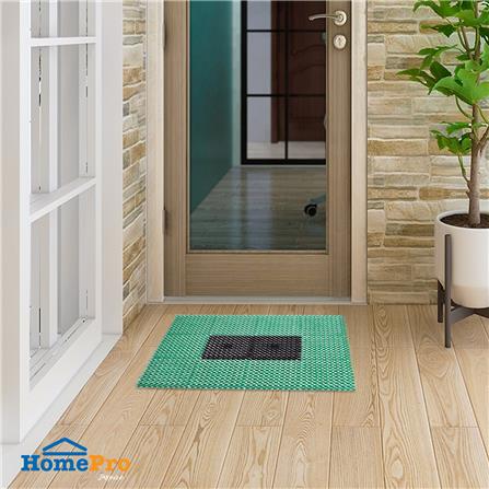 พรมเช็ดเท้าดักฝุ่น ME LIVING 14555 43X71 ซม. สีเขียว_3