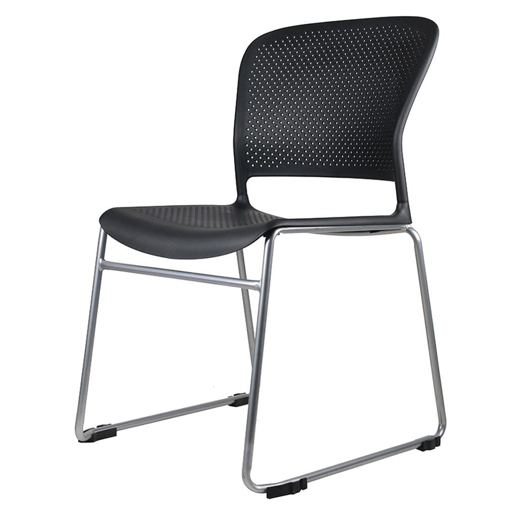 เก้าอี้สำนักงาน OFFICEINTREND SIMPLE STACK CHAIR สีดำ