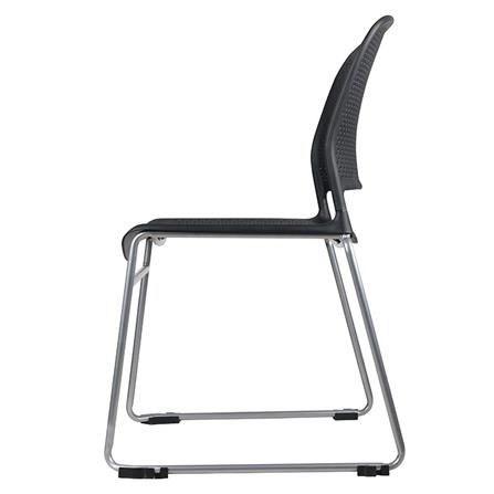 เก้าอี้สำนักงาน OFFICEINTREND SIMPLE STACK CHAIR สีดำ_1